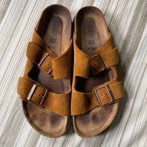 Suede Birkenstocks. In very good condition. Lightly used.